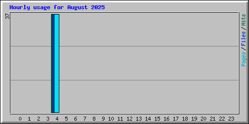 Hourly usage for August 2025